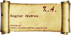 Kogler Andrea névjegykártya